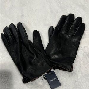 NWT Inflation Black Leather Gloves for Men Sz L